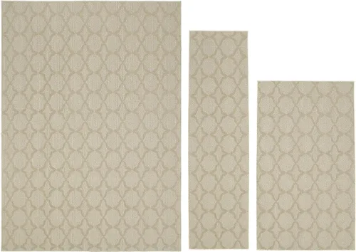 Miniatura 347 de Garland Rug Sparta - Alfombra antideslizante de polipropileno de 2 pies x 12 pies, color negro, ideal para salas de estar y pasillos, elegante