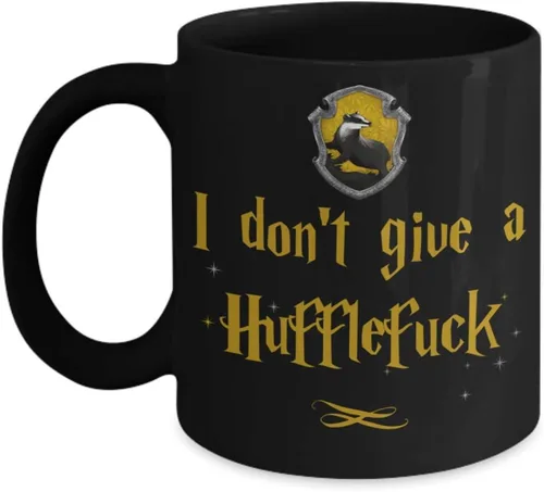 Miniatura 3 de Taza de juego de palabras con texto en inglés "I Dont Give A Hufflefuck" para amigos frikis nerd o compañeros de trabajo, tazas divertidas