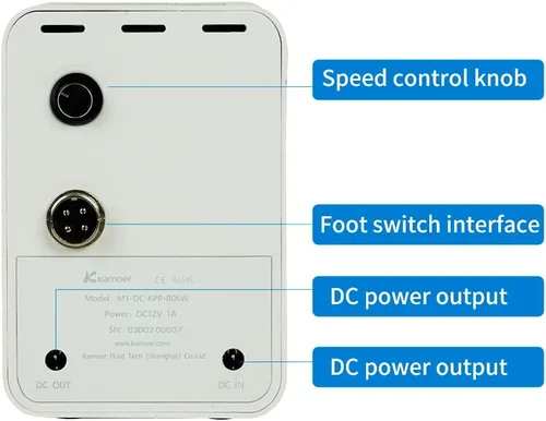Miniatura 5 de Kamoer Bomba peristáltica inteligente M1-DC 12V motor DC variable bajo flujo programable dosificación líquida dosificadora bomba con control