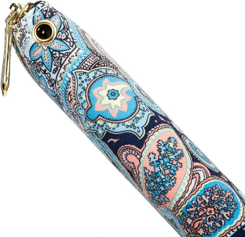 Miniatura 179 de Cartera de mano para mujer, estilo bohemio, con RFID, elegante, espaciosa con correa para viajes, capacidad para tarjetas, teléfono, dinero