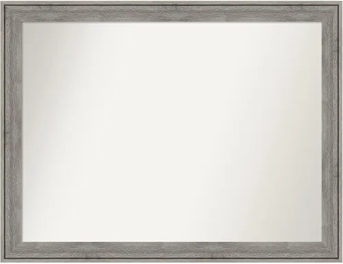 Miniatura 34 de Amanti Art Espejo de pared personalizado no biselado (24.5 x 24.5 pulgadas), marco gris marrón alta, varios tamaños personalizados, espejo de baño