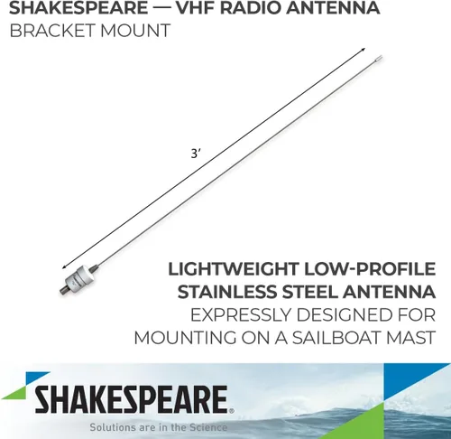 Miniatura 2 de Shakespeare 5215-C-X - Antena VHF de 3 pies, color blanco