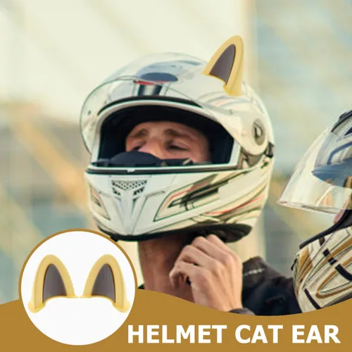 Miniatura 3 de HOMSFOU 3 Pares de Orejas de Gato para Casco Autoadhesivas Pegatinas Estilo Gatito Accesorios Lindas Decoraciones de Casco para Cascos