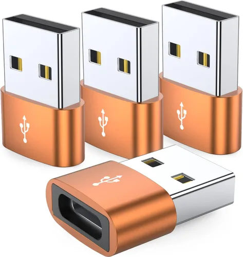 Miniatura 8 de JXMOX Adaptador USB C hembra a USB macho, paquete de 4, convertidor de cable de carga tipo C a USB A, compatible con iPhone 11, 12, 13, 14, 15, 16