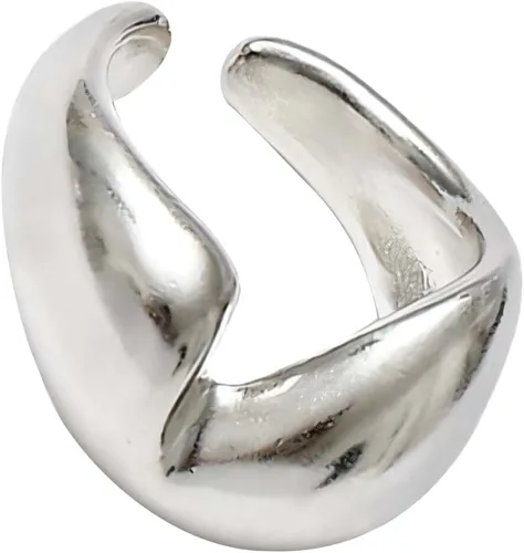 Miniatura 190 de Anillo de plata de ley 925, minimalista, ajustable, hecho a mano, para mujeres y niñas