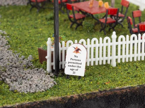 Miniatura 9 de Lionel Anheuser-Busch Biergarten HO Gauge Kit de construcción de tren