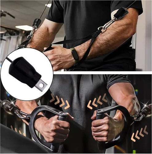 Miniatura 6 de Cable de gimnasia de poliuretano de 32.8 pies con extremos de tapón de bola para accesorios de máquina de gimnasio en casa, extracción LAT, fila