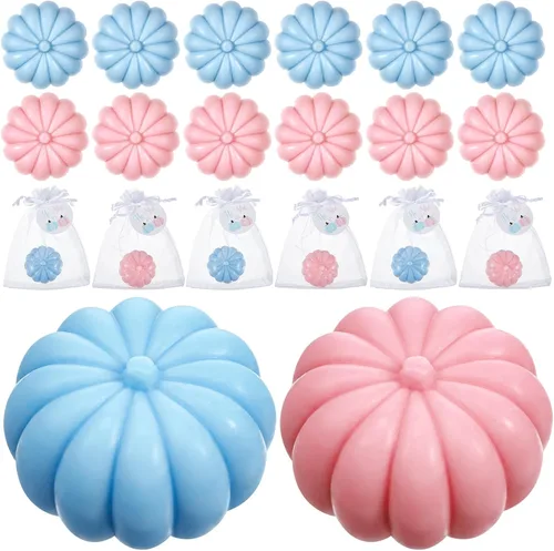 Miniatura 8 de Maxcheck 12 juegos de calabazas de otoño para baby shower, regalos de fiesta de jabón, incluye etiquetas temáticas de jabón de calabaza, bolsa