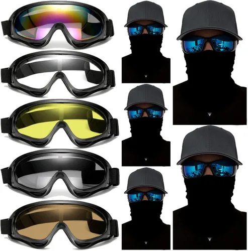Miniatura 11 de 10 Packs Motorcycle Accessories, 5PCS Dirt Bike Ski Goggles Dustproof Windproof Safety Glasses and 5PCS Face Masks