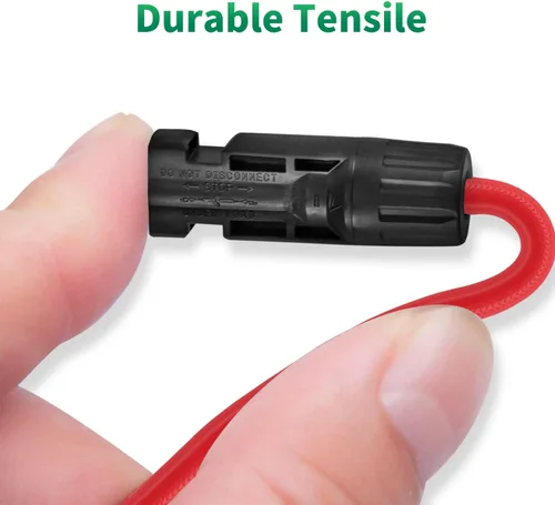 Miniatura 4 de Conectores solares en Y, adaptador paralelo de cable de 10AWG para panel solar (Rojo y Negro)