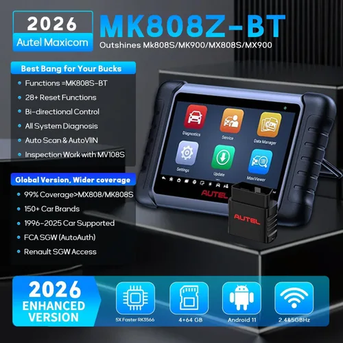 Miniatura 2 de Autel MaxiCOM MK808Z-BT Escáner de diagnóstico - Herramienta de escaneo bidireccional funciona como MK900BT, hasta MK808S MX808S MK808Z, más de 28