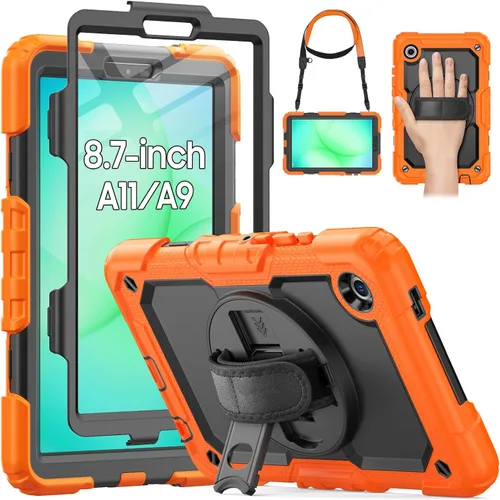 Miniatura 19 de HXCASEAC Funda para Samsung Galaxy Tab A8 de 10.5 pulgadas, protectora con protector de pantalla, correa de mano, soporte para bolígrafo, resistente