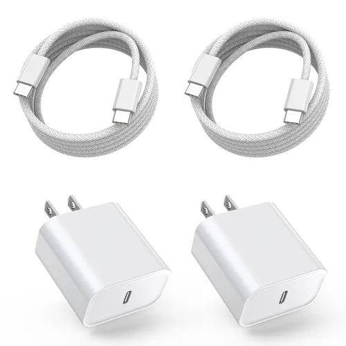 Miniatura 8 de Cargador rápido para iPhone, cargador de iPhone de carga rápida, paquete de 2 bloques de cargador de pared USB C, cargadores rápidos para iPhone