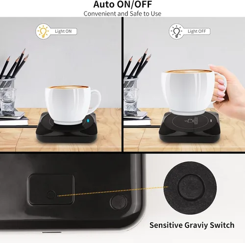 Miniatura 3 de CALENTADOR DE TAZAS DE CAFÉ, Calentador de Tazas de Café Inteligente USB con Activación/Desactivación Automática por Presión, Accesorios de Café