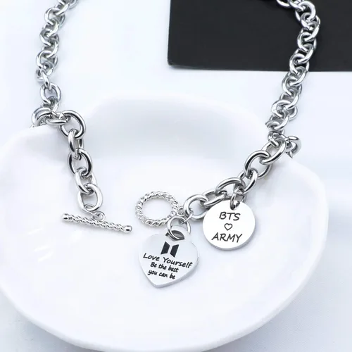 Miniatura 4 de G-Ahora Bangtan Boys Necklace for Girls Kpop Bangtan Boys Bangtan Necklace Bangtan Boys Army Jewelry Bangtan Boys to Love Yourself Army Necklace