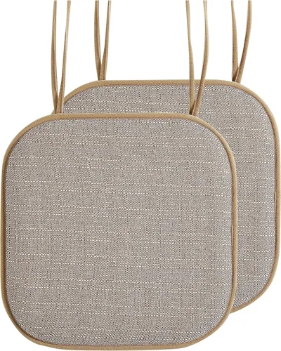 Miniatura 86 de Elegant Comfort Fundas de cojín para silla con lazos y parte trasera de goma antideslizante, espuma viscoelástica gruesa, almohadilla de cojín