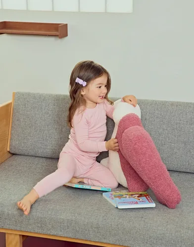Miniatura 2 de moimoln Pijama de algodón suave y liso de manga larga para bebés y niños, 6 meses a 5 años