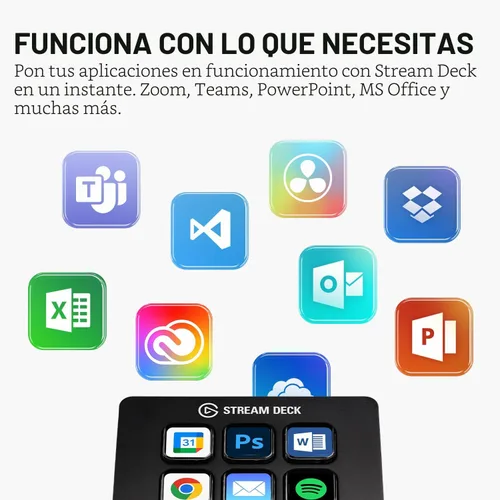 Miniatura 7 de Elgato Stream Deck Mini: controla Zoom, Teams, PowerPoint, MS Office y más, aumenta la productividad con integración perfecta para aplicaciones