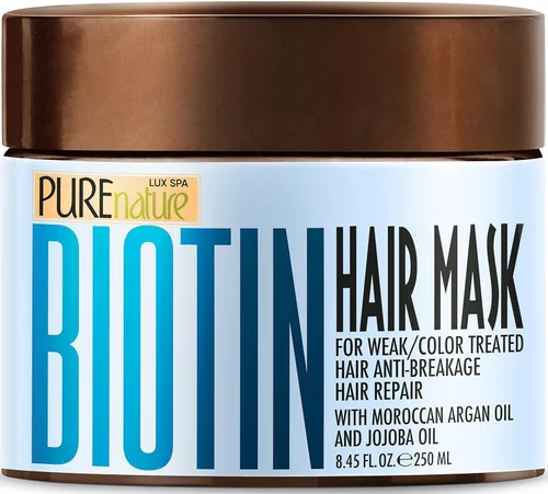Mascarilla capilar de biotina, acondicionador profundo con colágeno y queratina para cabello seco, dañado y rizado, tratamiento hidratante