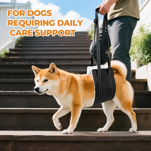 Miniatura 6 de Arnés de elevación para perro, ajustable y cómodo arnés para perro con asa para rodilla de perro grande para desgarro de ACL, patas traseras