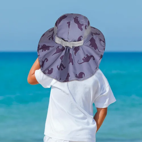 Miniatura 58 de Sombrero de sol para niños, protección UV, unicornio, verano, playa, jugar con ala ancha, solapa para el cuello para niñas y niños