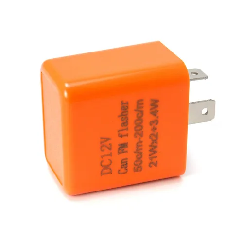 Miniatura 5 de QWORK Relé de intermitente electrónico de 2 pines para motocicleta, señal de giro hiperflash, señal de giro LED ajustable para motocicleta