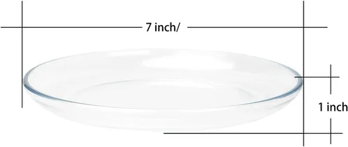 Miniatura 5 de Platos redondos de vidrio templado de 7 pulgadas, pequeños mini aperitivos, frutas, ensaladas y pasteles, juego de 3