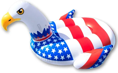 Miniatura 20 de SWIMLINE Flotador Original 90621 de Cisne Inflable Gigante para Piscina Flotador Montable de Descanso con Patas Estables Alas Grande Montable