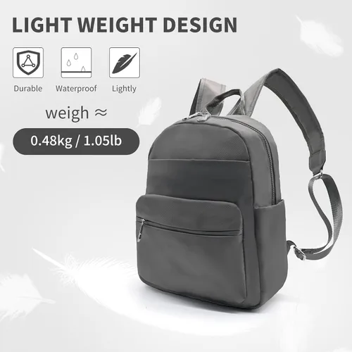 Miniatura 8 de PS PETITE SIMONE Mochila pequeña para mujer, minilatera, mochila casual a la moda, Gris, Casual