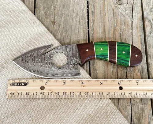 Miniatura 5 de WINTERFELL Cuchillo de caza con gancho intestinal hecho a mano personalizado con funda de cuero, cuchillo de supervivencia de hoja fija de acero
