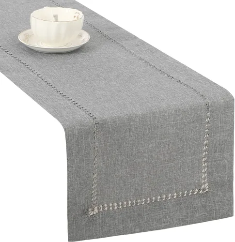 Miniatura 10 de Tosewever Camino de mesa decorativo de lino con borlas, colección de mesa de 14 x 72 pulgadas, caminos de mesa para todos los días, comedor, boda