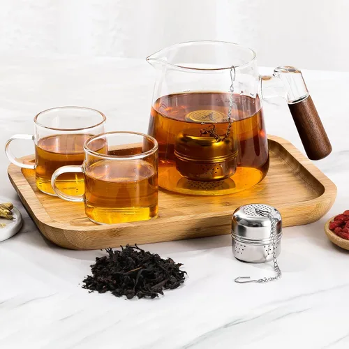 Miniatura 7 de Leden Infusor de bola de té para té suelto, colador de acero inoxidable con gancho de cadena, más pronunciado para taza, taza