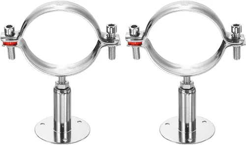 Miniatura 18 de HARFINGTON 2 piezas de montaje en pared de montaje en techo de acero inoxidable 304 abrazadera de soporte de tubo ajustable para tubo OD 1"-1.1