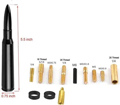 Miniatura 3 de Antena universal de repuesto para vehículo de automóvil compatible con Ford F150 F250 F350 Super Duty Raptor Dodge RAM 1500 2500 3500 (negro)