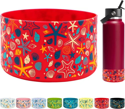 Miniatura 34 de HEYSKAY Funda Protectora de Silicona para Botella de Agua de Boca Ancha Hydro Flask de 32oz 40oz Protector de Base Inferior y Otras Botellas de Agua