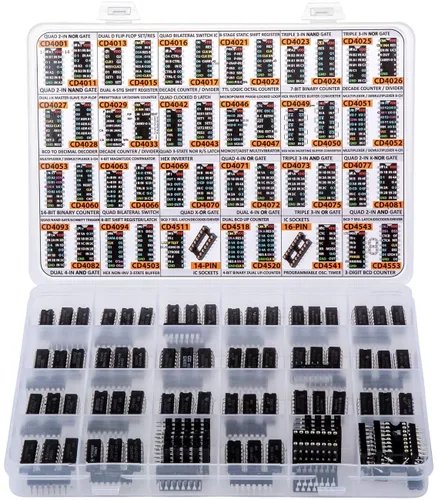 Big CMOS Logic 4000 4500 IC Series Assortment Box 46 Types, 120 pcs 40 40 40 40 40 40 4049UBE 40 40 40 45 45 4553