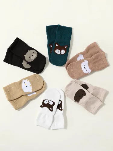 Miniatura 2 de Calcetines de tobillo antideslizantes para bebé, paquete de 6 para niños y niñas, lindos calcetines de algodón para bebés recién nacidos