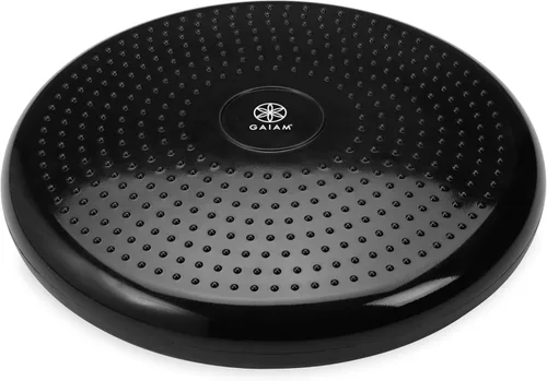Miniatura 7 de Gaiam Cojín de Equilibrio con Disco de Balanceo, Entrenador de Núcleo de Estabilidad para Silla de Escritorio de Casa u Oficina y Silla Sensorial