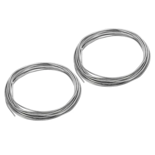 Patikil 99.99% alambre de zinc de alta pureza, 2 rollos, calibre 17, alambre suave para cuentas de 0.059 in para experimentos de laboratorio (16.4