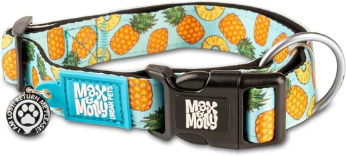 Miniatura 24 de Max & Molly Urban Pets Smart ID - Collar para perro con etiqueta de seguridad QR Gotcha! para mascotas y perfil de mascota personalizado, neopreno