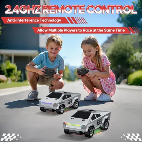 Miniatura 5 de 1:24 Coche RC Juguetes, Camión RC Todo Terreno de Alta Velocidad 2WD con Luz y Espacio de Carga, Vehículos Todo Terreno de 2.4GHz Control Remoto