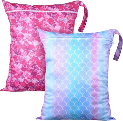 Miniatura 22 de Shappy 2 piezas de bolsa grande de lavandería para viajes, lavable, impermeable, húmeda y seca, bolsa grande para ropa sucia, para baño