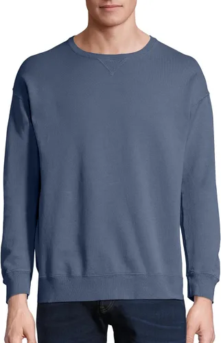 Hanes Originals - Sudadera de vellón con cuello redondo para hombre, prenda teñida, sin botones