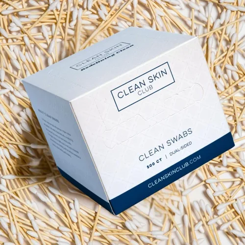 Miniatura 5 de Clean Skin Club Clean Swabs 500CT Punta puntiaguda Biodegradable + algodón orgánico y bambú Maquillaje y retoques de esmalte de uñas Sin