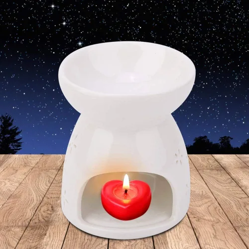 Miniatura 7 de AUNMAS Candelabro blanco con fragancia de cerámica, lámpara de noche, esencia, aceite, incienso, aromaterapia, estufa para decoración del hogar