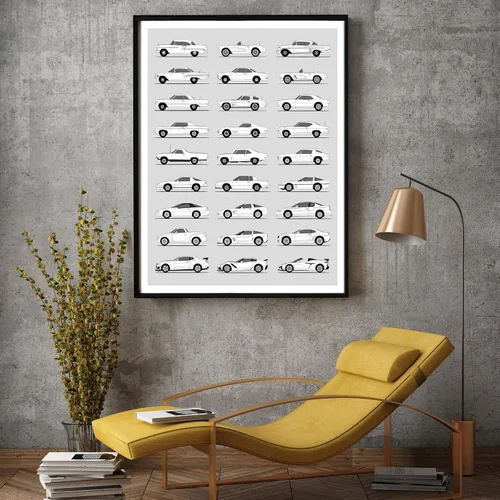 Miniatura 4 de Idea Network Póster hecho a mano compatible con Chevy impreso, arte de pared, decoración hecha a mano de lo mejor de las generaciones de Chevy