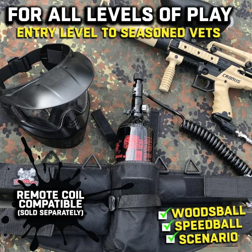 Miniatura 4 de Maddog Aluminum Compressed Air HPA Paintball Tank with Regulator - Airgun Airsoft PCP - Fresh Hydro Date - Ships Empty - Single - Refillable