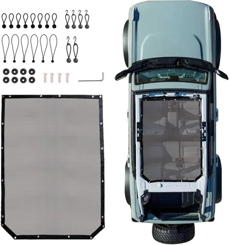 Miniatura 12 de Parasol compatible con Ford Bronco de 4 puertas 2021 2022 2023 2024 2025 2026 Nuevo parasol de 4 puertas para el techo de bikini Bimini de malla US