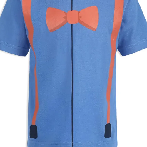 Miniatura 4 de Blippi Conjunto de camiseta y pantalones cortos para niños pequeños y pequeños, azulgris