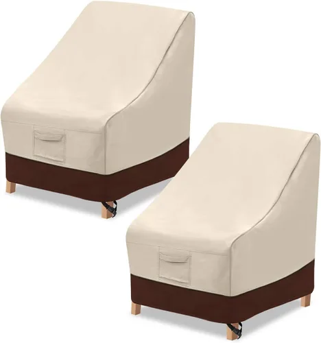 Miniatura 9 de Vailge Funda para Silla de Patio de Alto Respaldo, Fundas para Sillas de Exterior Impermeables, Funda para Silla de Comedor de 600D, Silla de Césped